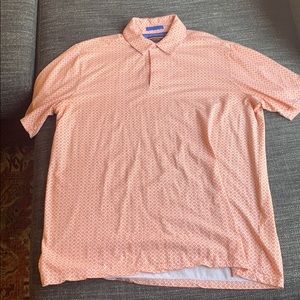 Johnston and Murphy Polo Shirt - orange pattern